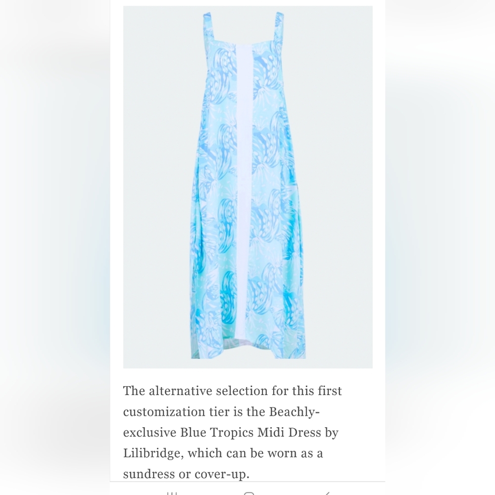 Beachly summer box ' Blue Tropics midi dress - nwt - Lilibridge - size small